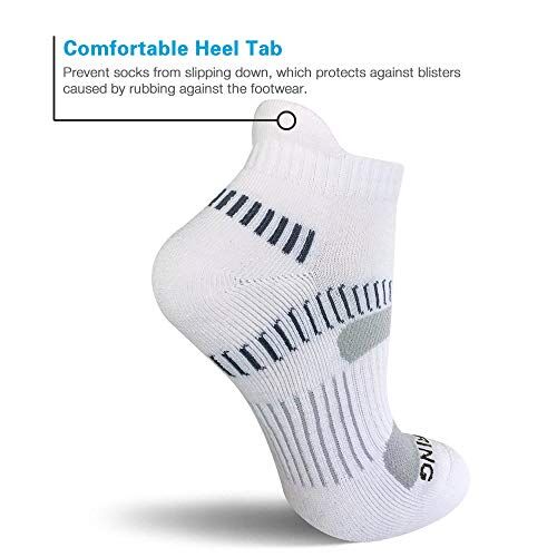 Women's Athletic Running Socks 5-Pack - Cushioned Ankle Socks With Arch Support