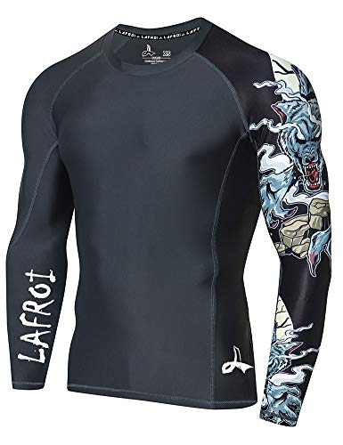 Buy LAFROI Men's Long Sleeve UPF 50+ Loose Fit Rash Guard Online